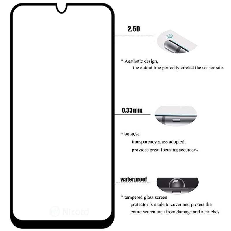 Kính cường lực màn hình cho Samsung Galaxy A42 A41 A40 A50 A51 A50S A30 A30S A31 A32 A20 A20S A21S A10 A10S A12 A01 Core