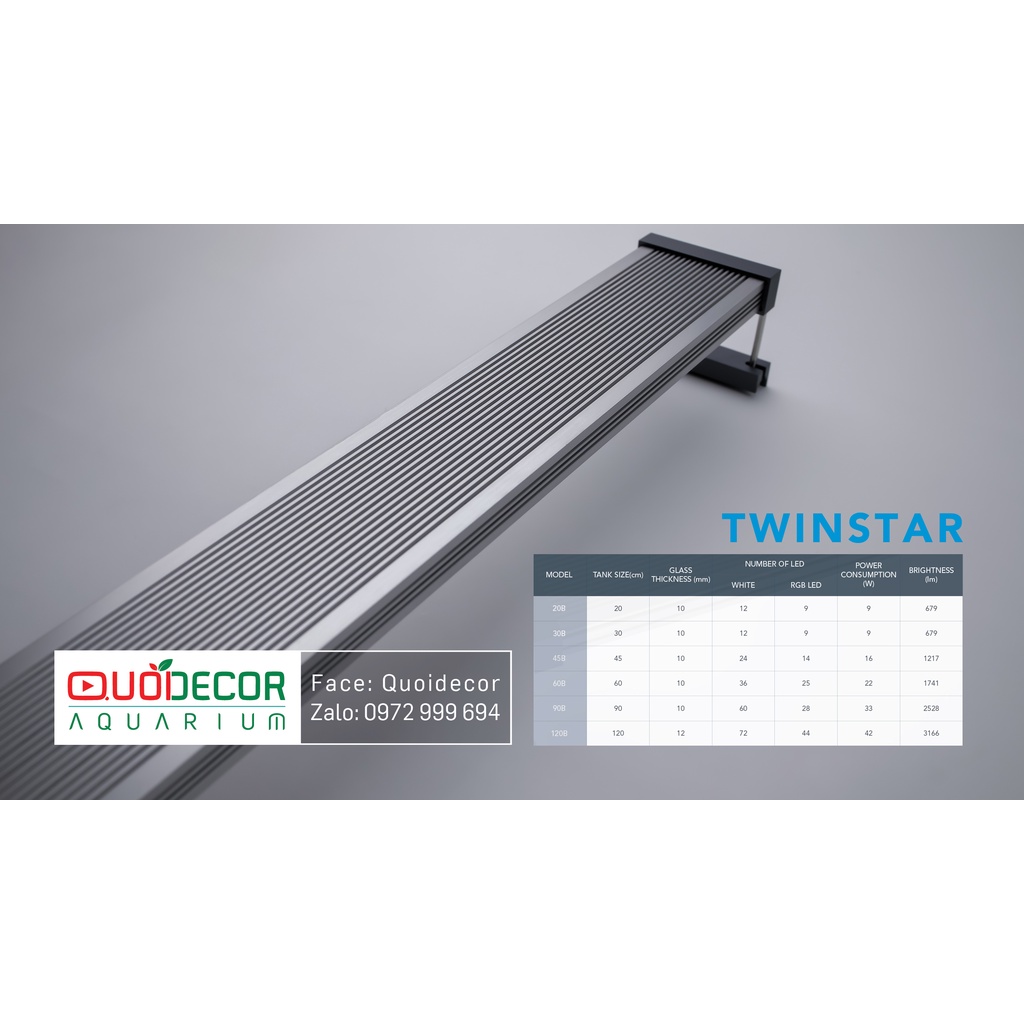 Đèn Twinstar B LINE III RGB | 30B | 45B | 60B | Đèn led chuyên dụng cho bể cá cảnh thủy sinh