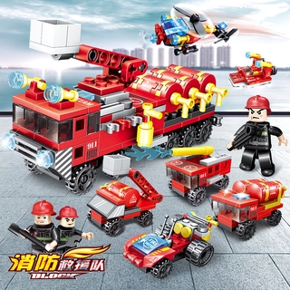 Bộ đồ chơi lắp ráp lego xe cứu hỏa / xe hơi / máy bay cho bé