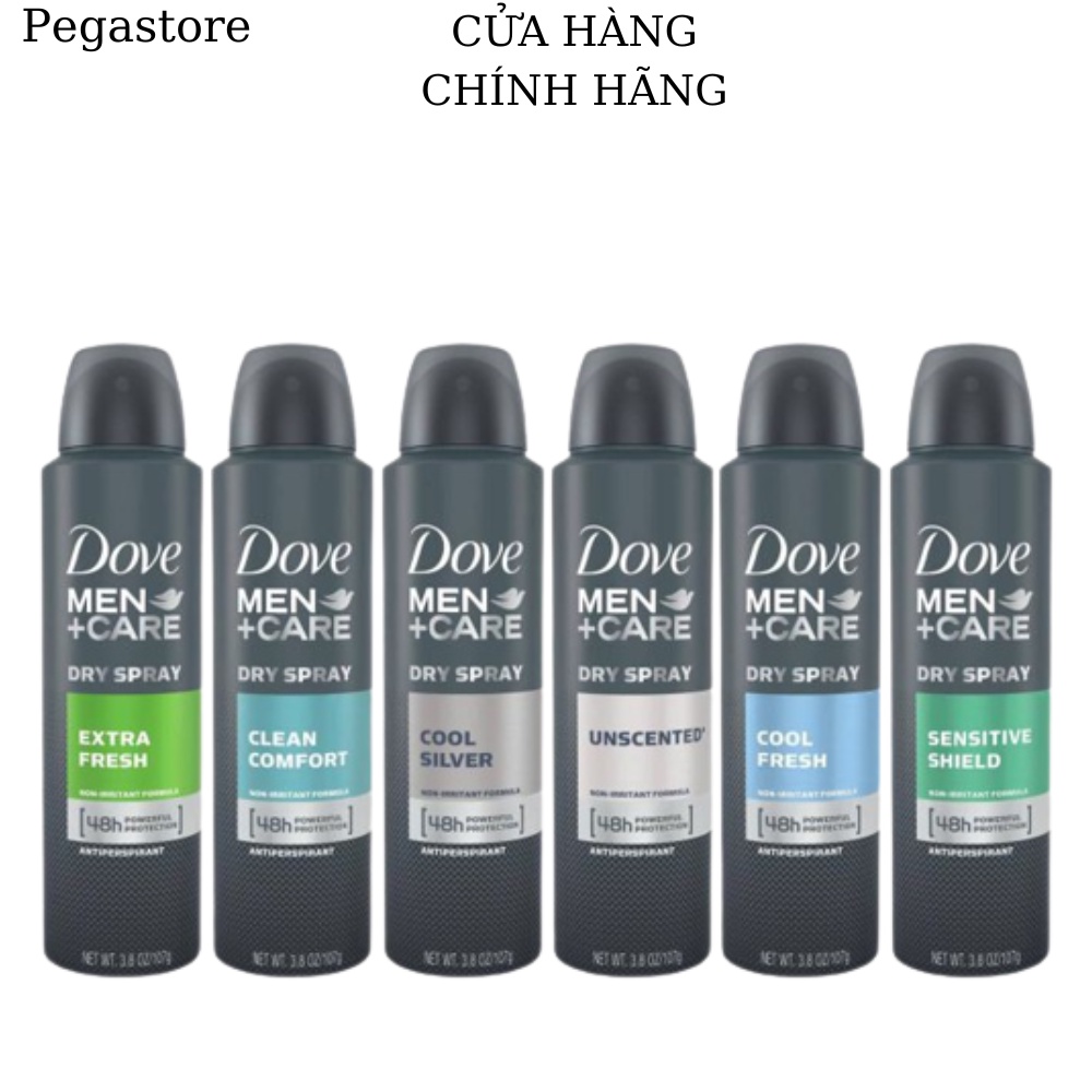 Xịt khử mùi DOVE Men+Care Sports Active sịt khử mùi nam Extra Fresh xịt thơm toàn thân Clean Comfort 150ml