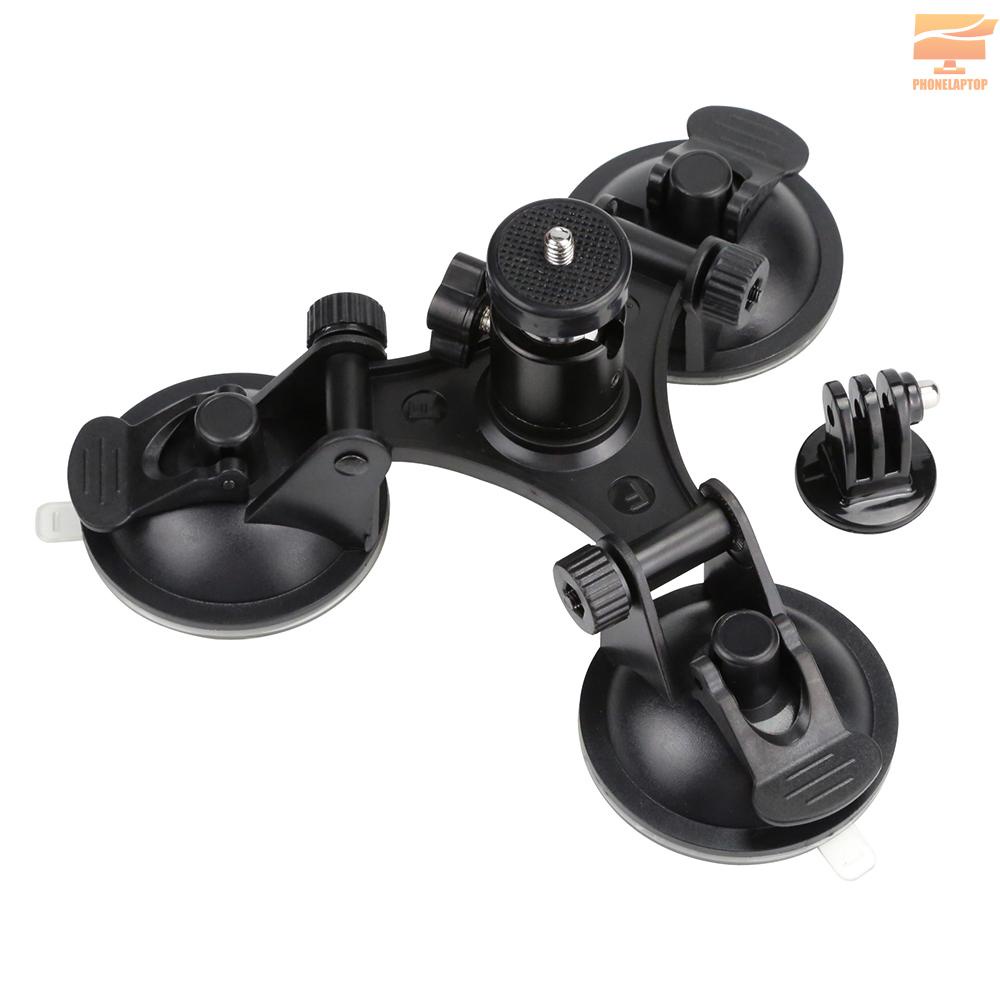 Sports Camera Triple Suction Cup Mount Sucker for GroPro Hero 5/4/3+/3 for Xiaomi Yi with Tripod Mount Adapter Action Camera Mount