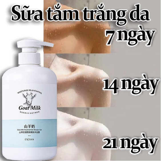 Sữa tắm làm trắng da sữa tắm sữa dê núi 800ml dưỡng ẩm loại bỏ cặn bẩn vi khuẩn làm trắng da chống khô da chống lão hóa