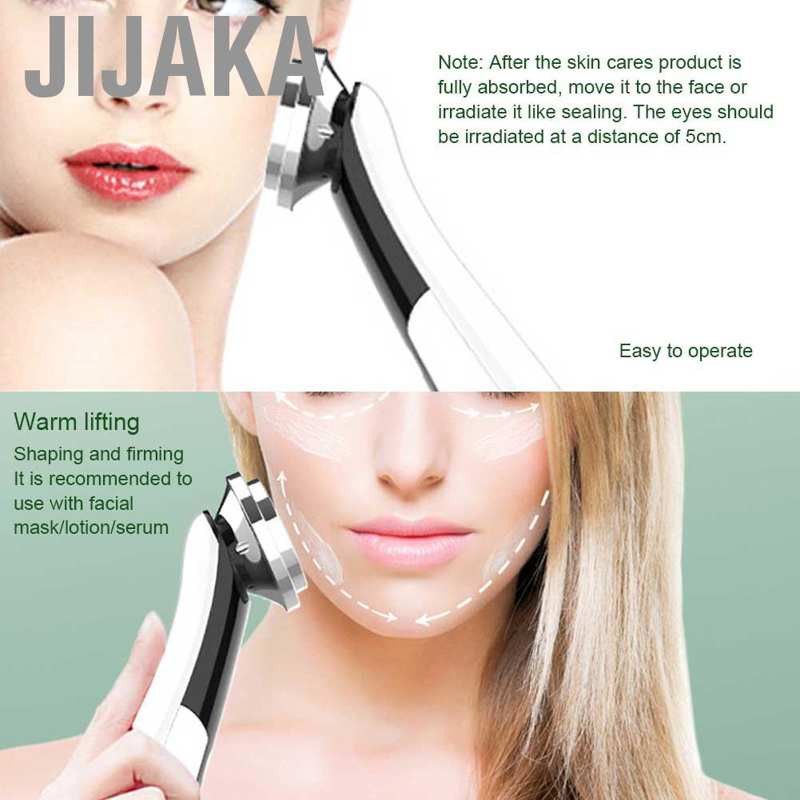 Jijaka Light Therapy Beauty Machine  3 Colors Pratical Skin Rejuvenation Multi‑functional for Woman Cleansing Care Lady