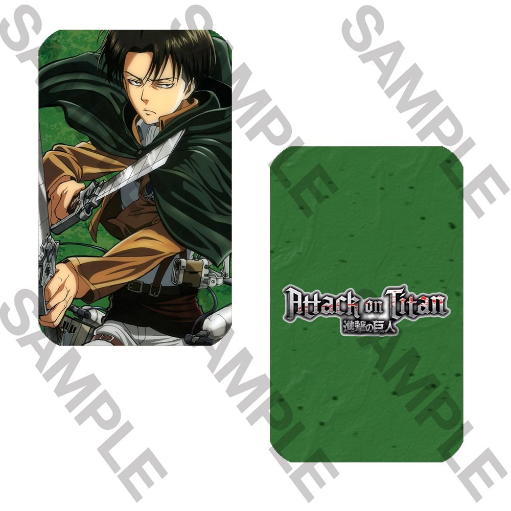 Ảnh card bo góc in hình  ATTACK ON TITAN Đại chiến Titan ver HAI KIẾM thẻ bo viền 5*8cm anime chibi sưu tầm
