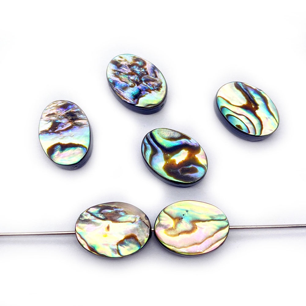 Set 5 Vỏ Sò Tự Nhiên Hình Oval / Vuông / Trái Tim / Giọt Nước Dùng Làm Trang Sức DIY
