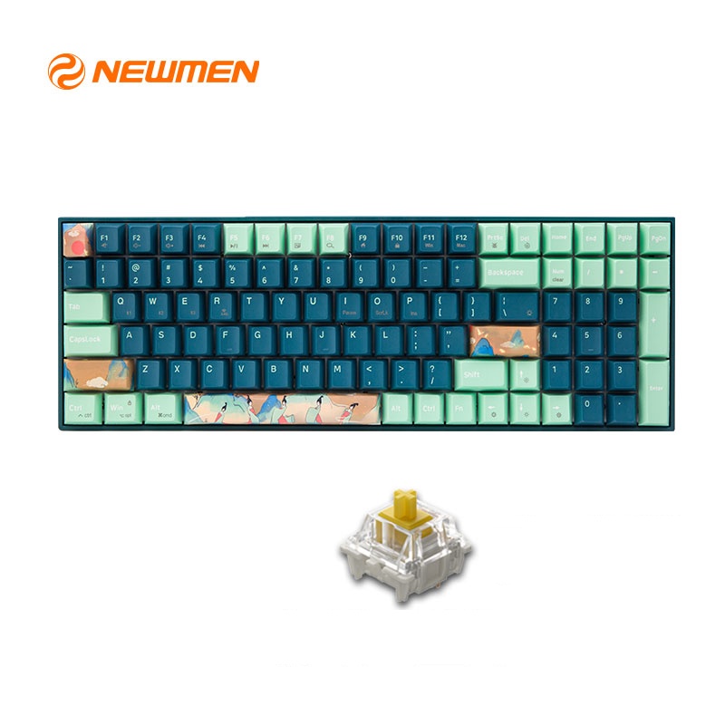 Bộ key cap Newmen Cô Tiên - Mặt Trời - Mây & Núi (Dyesub 5D, PBT, Cherry profile, 4 nút )for GM1000 - Hàng chính hãng