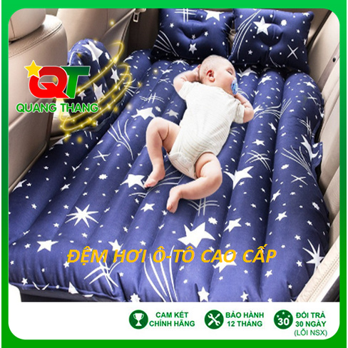 Đệm Hơi, Giường Hơi Ô Tô Vải Dù Hình Sao Cao Cấp – Chân Đế Rời Tiện Dụng Cho Xe Hơi