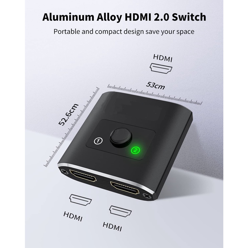 Bộ Chia HDMI 4K 60Hz HDMI 2.0 Ra 1 Ra 2 Trong 1 Hỗ Trợ Màn Hình Máy Chiếu 4K 3D HDR Cho PC Xbox PS4 HDTV