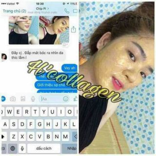 Mask collagen vàng 24k hồng sâm