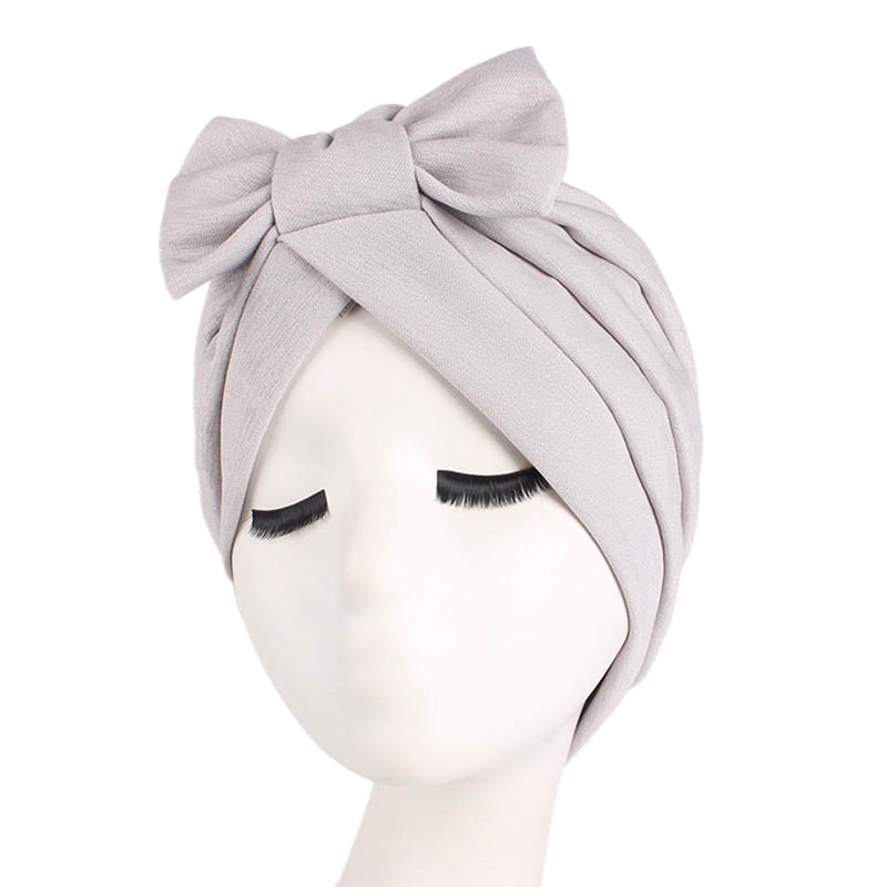 Mũ Turban Trùm Đầu Phối Nơ Phong Cách Hồi Giáo Dành Cho Nữ