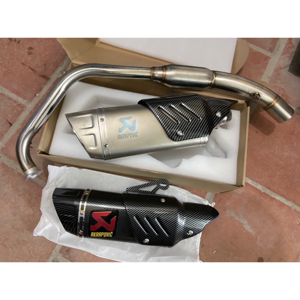 ✵♘❉Pô Akrapovic R1, Ak R1 Tem Khắc Xịn +Full Cổ Bầu Hơi InoxGắn Dòng Xe Exciter150, Winner X, R15 V3 và 1 Số