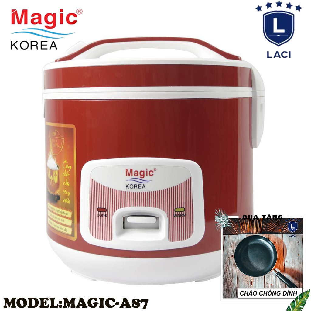 Nồi cơm điện lòng niêu Magic Korea A87 | Dung Tích 2L | Công Suất 700W | Tặng Chảo Chống Dính