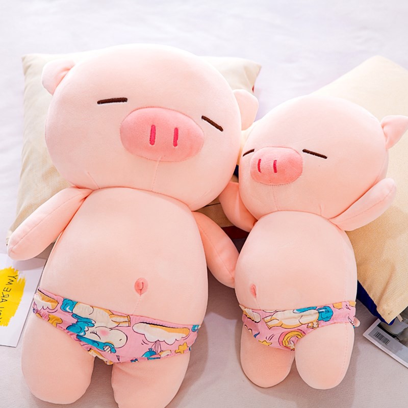 THÚ NHỒI BÔNG HEO  MẶC QUẦN CHÍP SIÊU BỰA  CHẤT VẢI MINISO MỀM MẠI CỰC ÊM ÁI, AN TOÀN