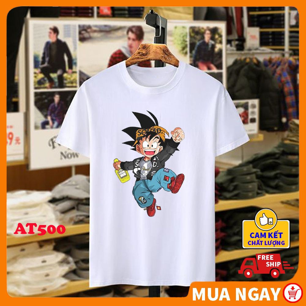 Áo thun nam nữ in hình Goku Hàng Hiệu thời trang phong cách vải thun dày dặn thoáng khí AT500A