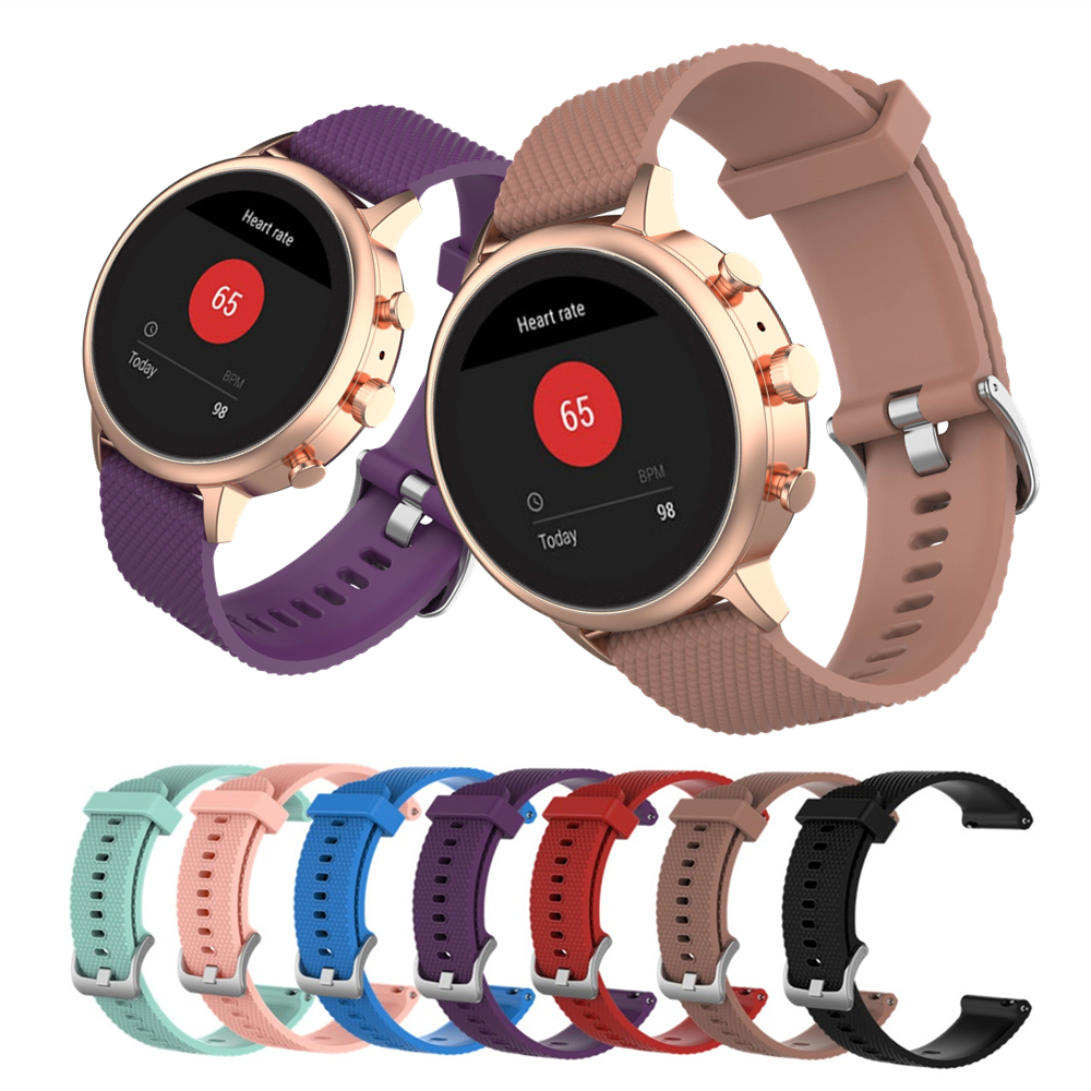 Dây Đeo Silicon Mềm 10 Màu Cho Đồng Hồ Fossil 18 / 22mm