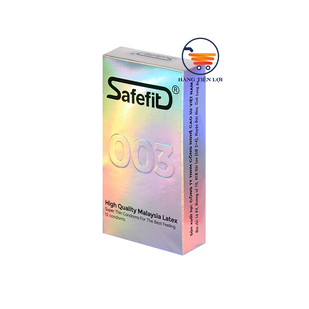 Bao cao su CỰC SIÊU MỎNG Safefit 0.029mm - mua 1 lớn tặng 1 lớn số lượng 24 chiếc