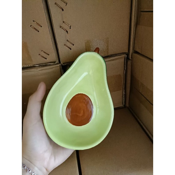 Bát sứ ăn dặm cao cấp cho bé hình quả bơ