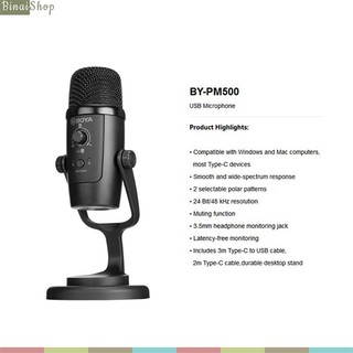 Boya BY-PM500 USB - Micro Condenser Thu Âm Cho Máy Tính, Điện Thoại
