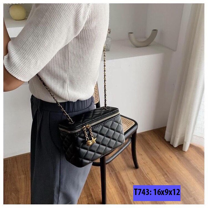 Túi xách mini hình hộp cá tính size to ML578