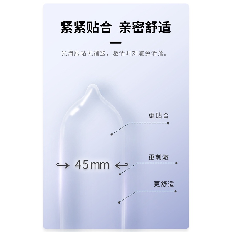 Bao cao su siêu mỏng G-SMALL size nhỏ 45mm,kéo dài thời gian quan hệ có 2 kểu dáng trơn và gai