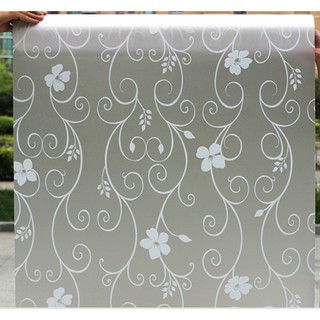 Decal Dán Kính Hoa Dây Trắng