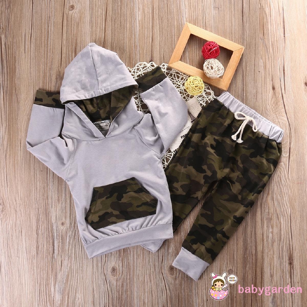 Bộ áo hoodie+quần dài hoạ tiết rằn ri độc đáo cho bé