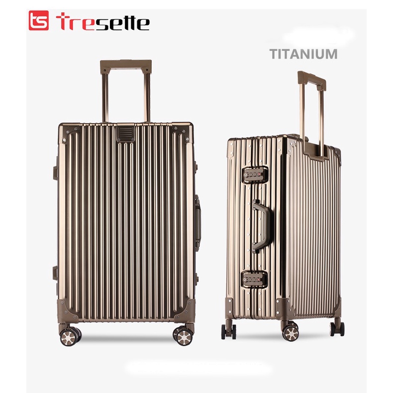 FREESHIP [SIZE 20 INCH] Vali khoá sập vỏ làm bằng hợp kim Magie hoàn toàn bằng nhôm nhập khẩu Hàn Quốc TRESETTE TSL 2228