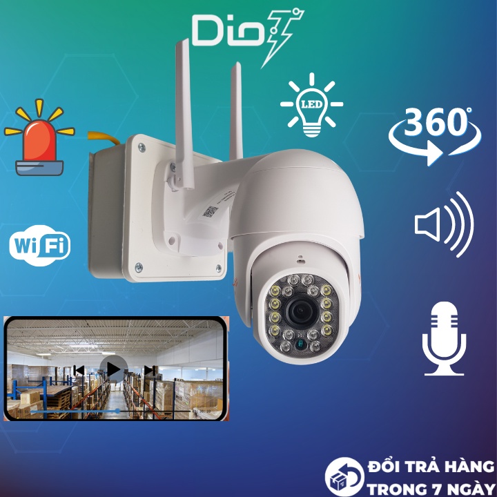 Camera wifi ngoài trời yoosee PTZ chống nước 360 độ đêm có màu fullhd báo động xoay theo chuyển động