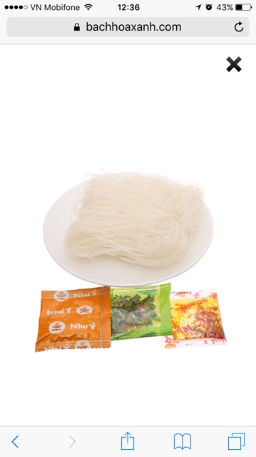 Thùng Hủ tiếu Như Ý vị sườn heo goi 60g ( 30 gói)