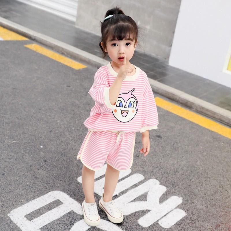 Set quần áo hoạt hình xinh xắn dành cho bé gái