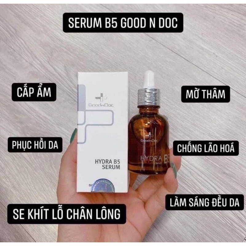 Tinh chất serum dưỡng da b5 Goodndoc ha b5 và Vitamin C -Tiệm Cô Chi PY