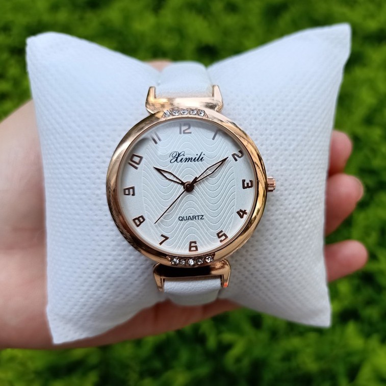 Đồng Hồ Nữ Ximili Dây Da Cao Cấp Màu Hồng, Đính Đá Trẻ Trung Năng Động XM1 [ SIÊU GIẢM GIÁ ] | BigBuy360 - bigbuy360.vn