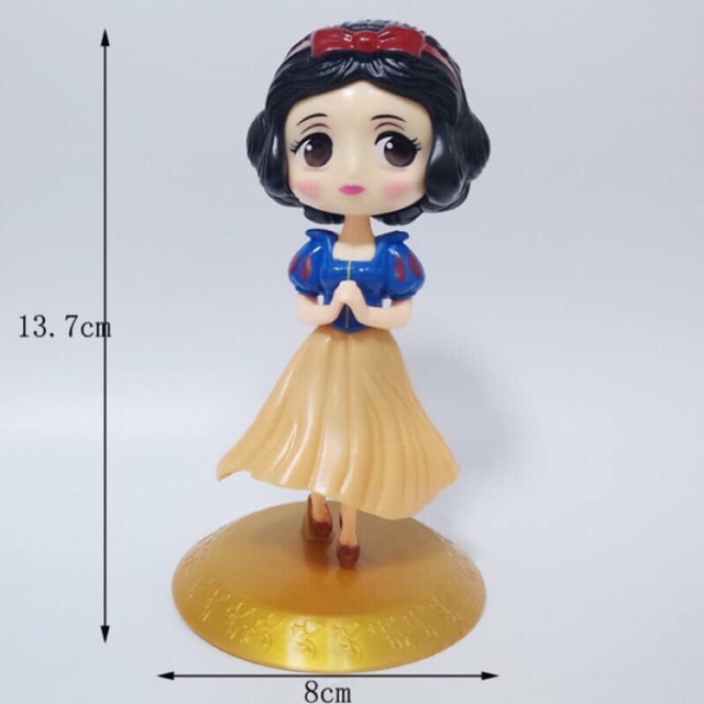 Combo 2 Búp bê Bạch Tuyết trang trí bánh kem, phụ kiện trang trí sinh nhật, làm đồ chơi cho bé, topper