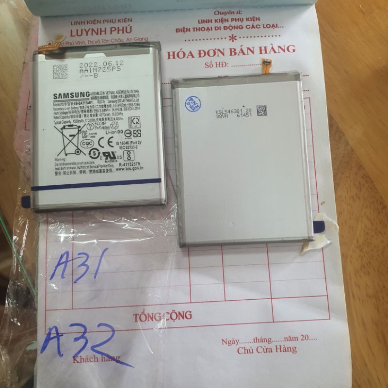 Pin samsung A31 EB BA315ABY A32 4G A22 4G zin có bảo hành
