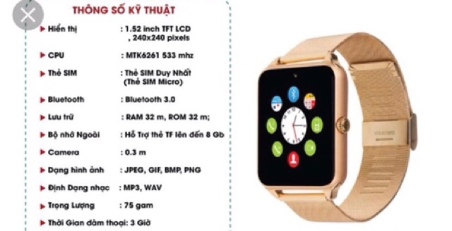 Đồng hồ thông minh dây kim loại Z08 thiết kế sang trọng - Smart watch đeo tay xài sim pin 350mah