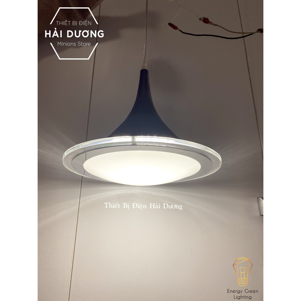 Chao đèn tròn nắp gỗ decor phong cách Bắc Âu TN123 (Trắng/Đen)