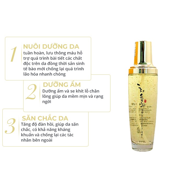 Tinh Chất Vàng 24K Dưỡng Trắng Da, Giảm Thâm Nám, Se Khít Lỗ Chân Lông Lebelage Hàn Quốc 130ml SR16