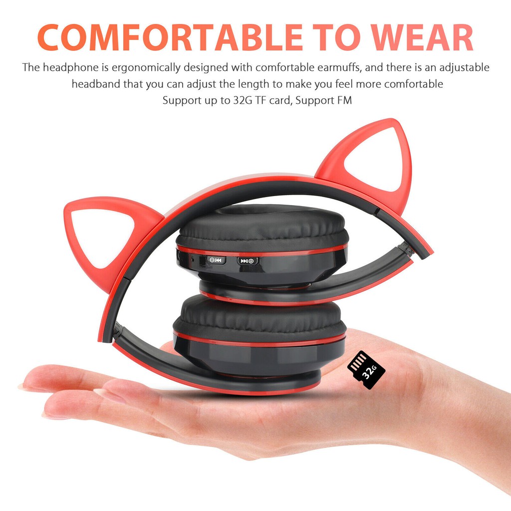 Tai Nghe Bluetooth 5.0 Không Dây Hình Tai Thỏ Có Mic | BigBuy360 - bigbuy360.vn