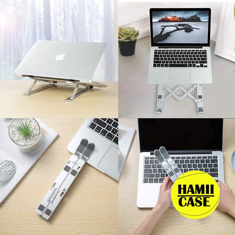 Đế laptop, kệ tản nhiệt Nhôm Bạc