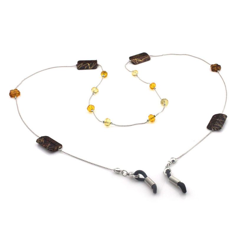 Youyo Dây Đeo Mắt Kính Xỏ Hạt Hoa Bằng Cao Su Chống Rơi Chống Trượt Thời Trang Rin