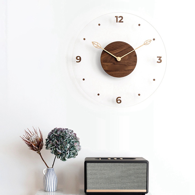 Đồng Hồ Treo Tường Bằng Gỗ 12 Inch Thiết Kế Sáng Tạo Trang Trí Phòng Khách / Nhà Bếp