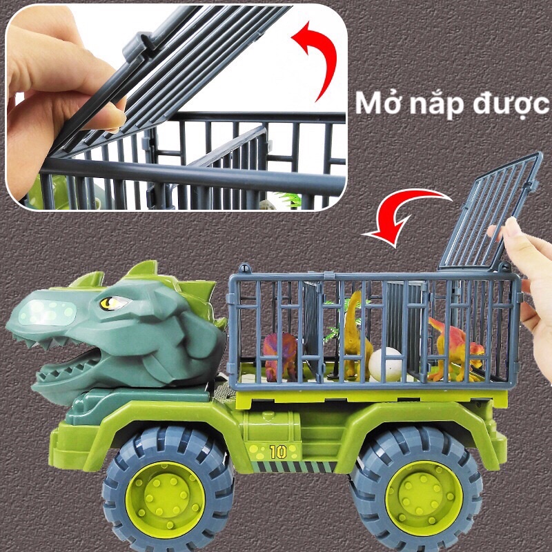 Ô to chở thú loại to cao cấp, Đồ chơi oto xe chở thú size Đại, cần cẩu và xe công trình