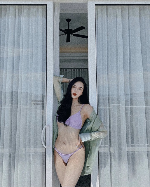 [BKN94] &lt;ÂU&gt; SET BIKINI TRIANGLE TÍM LILAC (10 MÀU)