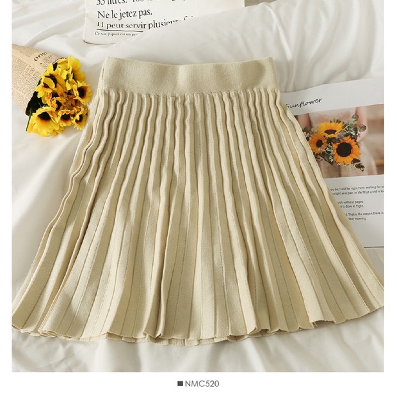 Miko skirt - Chân váy len 3 màu be,trắng, đen