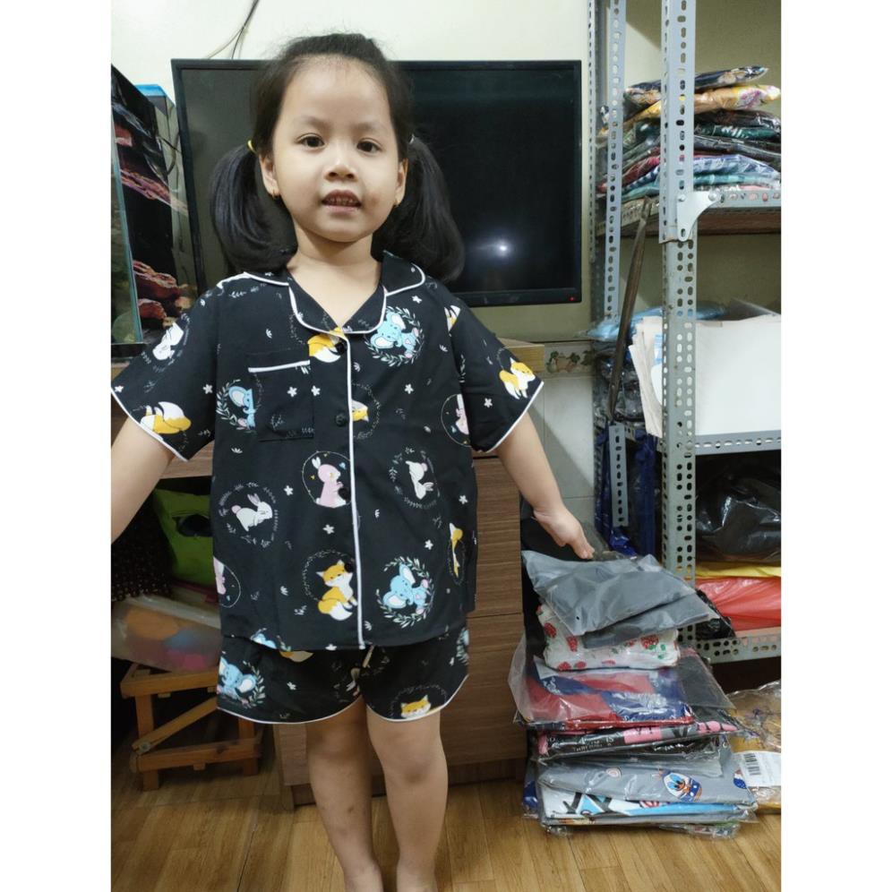 ẢNH THẬT- (GIẢM 15%)BỘ PIJAMA LỤA SATIN ĐÙI CHO BÉ 8 - 28kg (bé trai và bé gái)  ༷