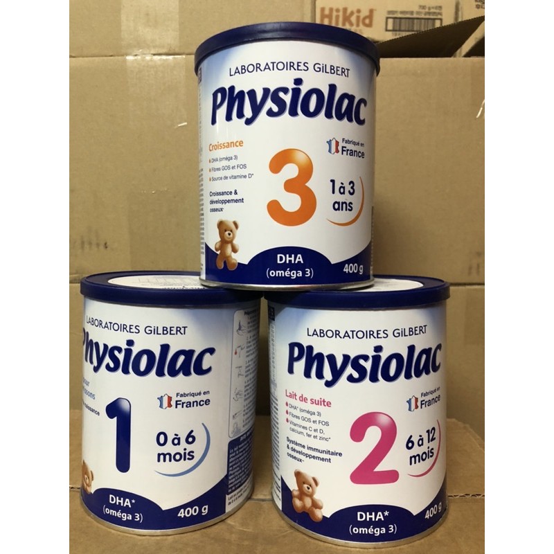 Sữa bột Physiolac 1 - 2 -3( 400G ) Date 9/2023