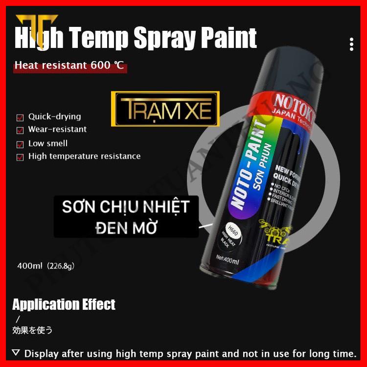 Sơn Chịu Nhiệt Notokyo Nhật Bản H660 chuyên Sơn Pô Xe Dể Chùi Rửa Ít Bám Bẩn