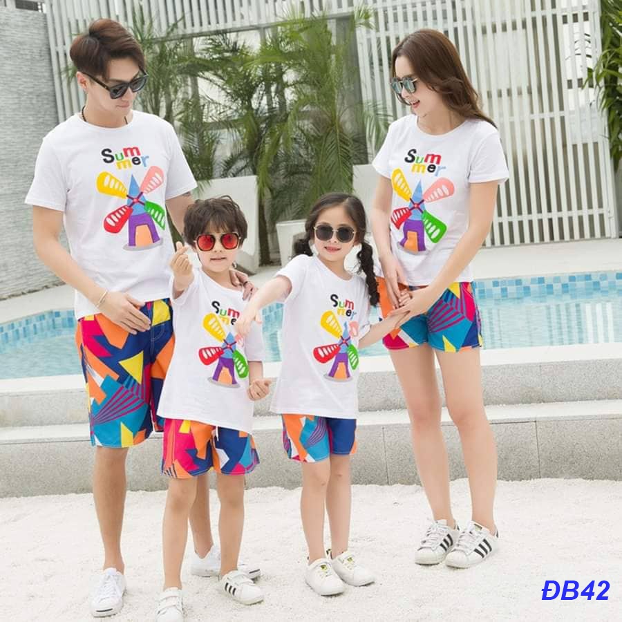 Áo đồng phục đi biển gia đình ,hội nhóm ,hình in sắc nét màu sắc đa dạng ,thoáng mát
