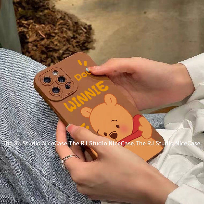 Xiaohongshu Same Style Iphone13pro Apple 11/12 Phone Case XR Pooh Bear Xsmax All-Inclusive 7/8Plus Y3y5