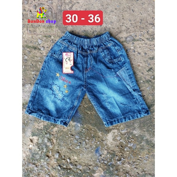 quần bò lửng cho bé trai size lớn chất vải mềm không phai màu QT02
